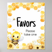 Oh Babee Bee Baby Shower Favoriten Poster (Vorne)