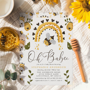 Oh Babee Bee Honigwaben Hummel Baby Shower Einladung