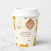 Oh Babee Bee Themed Neutral Baby Shower  Pappbecher (Rückseite)
