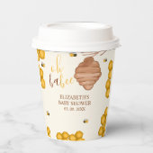 Oh Babee Bee Themed Neutral Baby Shower  Pappbecher (Vorderseite)