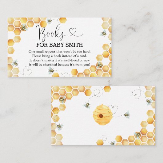 Oh Babee Bücher für Babydusche Einschließkarte Begleitkarte (Vorne/Hinten)