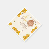 Oh Babee Cute Watercolor Bee Baby shower Serviette (Ecke)