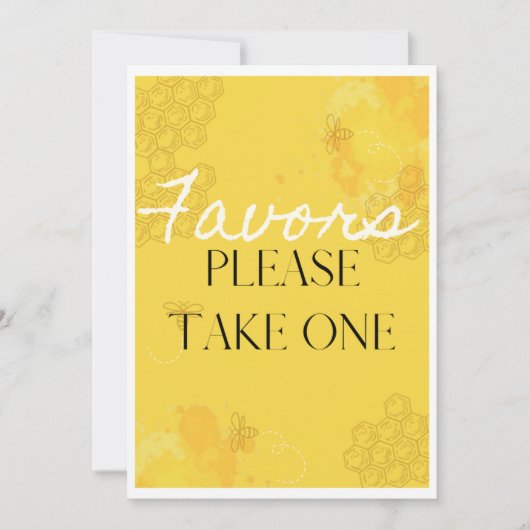 Oh Babee Favor Table Card (Vorderseite)