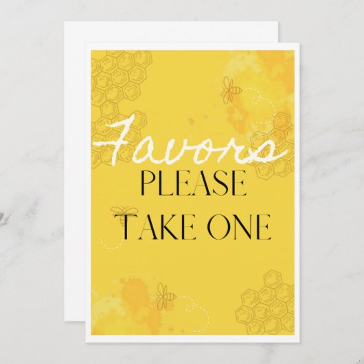 Oh Babee Favor Table Card (Vorne/Hinten)