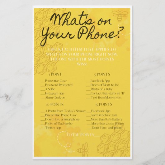 Oh Babee, was ist auf deinem Handyspiel? Flyer (Vorne)