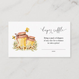 Oh Babee Watercolor Bee Diaper Raffle Cards Begleitkarte