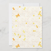Oh Babee Watercolor Honeycomb Bee Dusche Einladung (Rückseite)