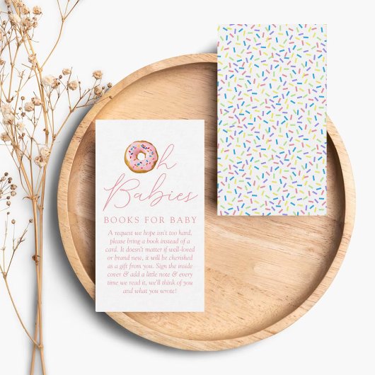 Oh Babies Donut Sprinkle Babydusche Anfrage Begleitkarte