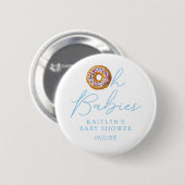 Oh Babies Donut Sprinkle Twin Boys Baby Dusche Button (Vorne & Hinten)