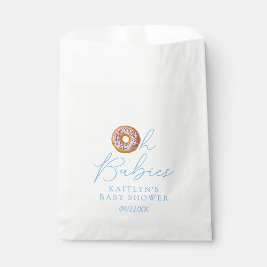 Oh Babies Donut Sprinkle Twin Boys Baby Dusche Geschenktütchen (Vorderseite)