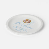 Oh Babies Donut Sprinkle Twin Boys Baby Dusche Pappteller (Schrägansicht)