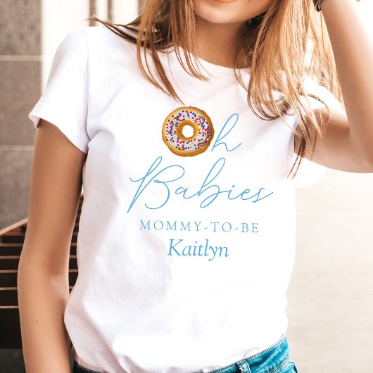 Oh Babies Donut Sprinkle Twin Boys Baby Dusche T-Shirt