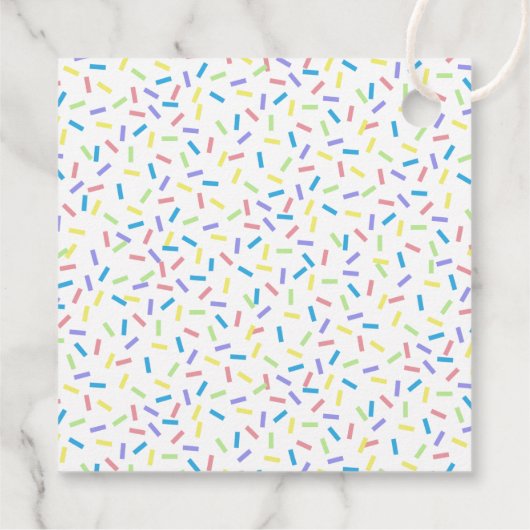 Oh Babies Donut Sprinkle Twin Girls Babydusche Geschenkanhänger (Rückseite)