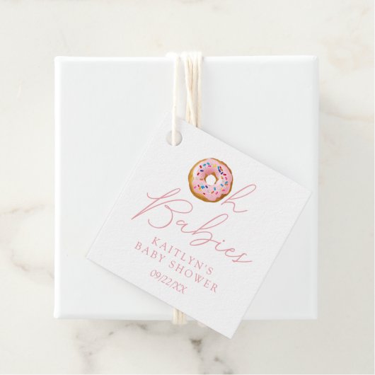 Oh Babies Donut Sprinkle Twin Girls Babydusche Geschenkanhänger (Beispiel)