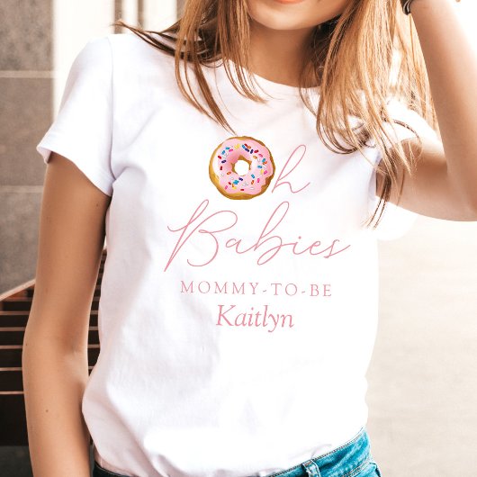 Oh Babies Donut Sprinkle Twin Girls Babydusche T-Shirt