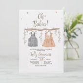 Oh Babies Dusche Einladung (Stehend Vorderseite)