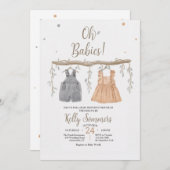 Oh Babies Dusche Einladung (Vorne/Hinten)