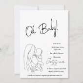 "Oh Baby!" 2024 Babydusche Einladung (Vorderseite)