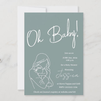 "Oh Baby!" 2024 Babydusche Einladung