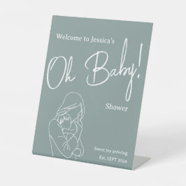 "Oh Baby!" 2024 Babydusche Einladung Sockelschild