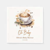 Oh Baby A Baby Braut Brown Coffee Baby Dusche Serviette (Vorderseite)