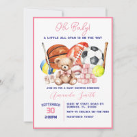 Oh Baby ALL STAR SPORT Babyparty-Einladung