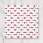 Oh, Baby! Aqua, rosa Blumendusche, Babydusche Dank Geschenkanhänger (Rückseite)