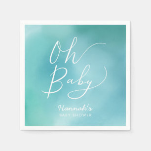 Oh Baby-aquamarine blaue Serviette