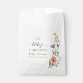 Oh, Baby! Aquarell Wildblume Babydusche Geschenktütchen (Vorderseite)