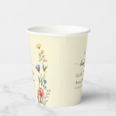 Oh, Baby! Aquarell Wildblume Babydusche Pappbecher (Rechts)