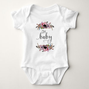 Oh Baby Baby Girl Boho Blumenfüther Frame Tutu Strampler