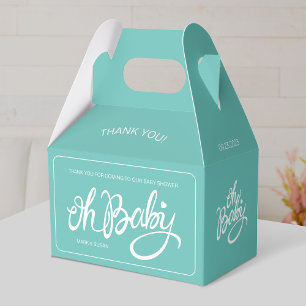 Oh Baby - Baby Shower Giebelbox Geschenkschachtel