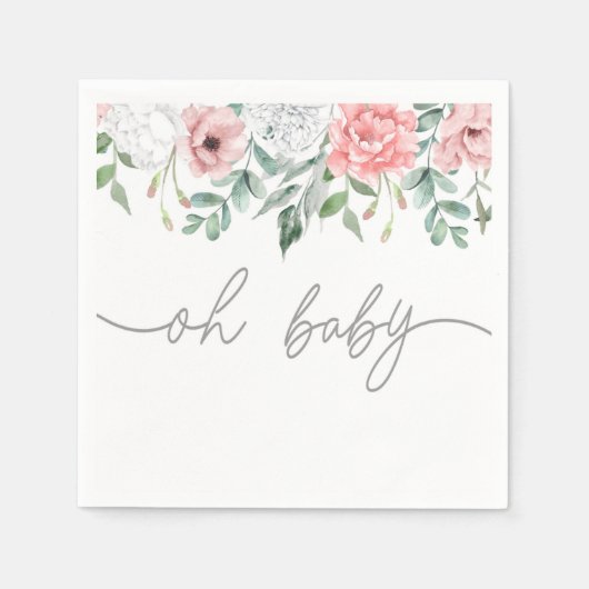 OH BABY, BABY SHOWER PARTY LIEFERT SERVIETTE (Vorderseite)