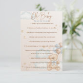 OH Baby, Baby Showtrivia Spiel, richtig oder falsc Einladung (Stehend Vorderseite)