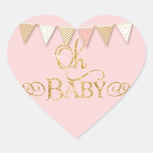 OH BABY! Babydusche bevorzugt Sticker Banner Penna (Vorderseite)