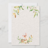 Oh, Baby! Babydusche Deer & Fawn in Leafy Kranz Einladung (Rückseite)