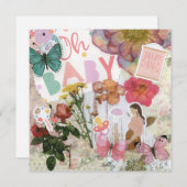 Oh, Baby! Babydusche Flat Grußkarte (Vorne/Hinten)