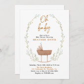 Oh Baby, Babydusche, geschlechtsneutral Einladung (Vorne/Hinten)