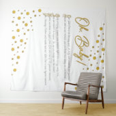 Oh, Baby! Babydusche Hintergrund-XL-2 Wandteppich (Beispiel (Horizontal))