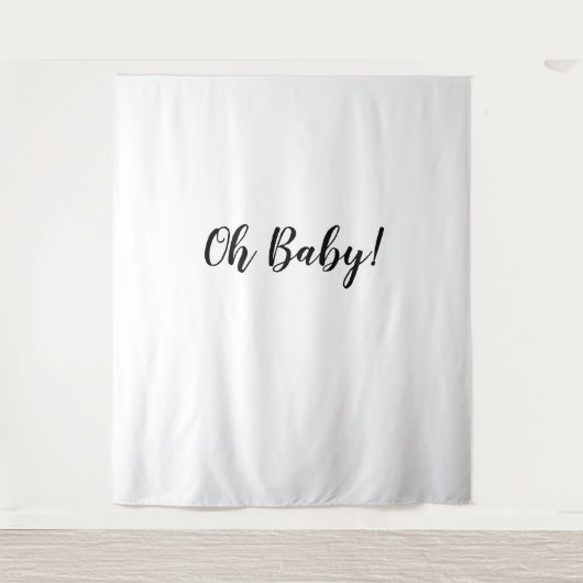Oh Baby Backdrop Oh Baby Banner Band Wandteppich (Vorderseite)