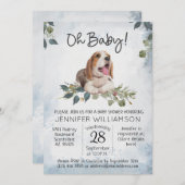 Oh, Baby! Beagle Puppy Dog Babydusche Einladung (Vorne/Hinten)
