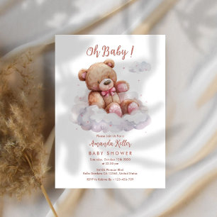 Oh, Baby! Bear on Cloud Baby Shower Einladung