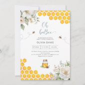 Oh Baby Bee Honey Baby Shower Einladung (Vorderseite)