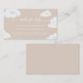 Oh Baby Beige Cloud Baby Duschbücher für Baby Visitenkarte (Vorne/Hinten)