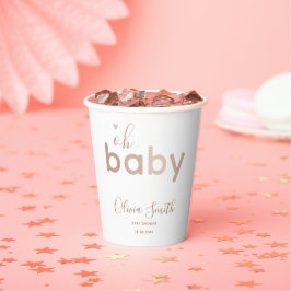 Oh Baby Beige Neutral Pappbecher