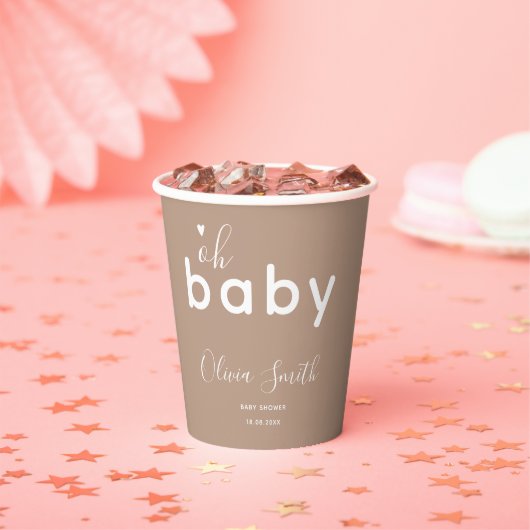 Oh Baby Beige Pappbecher (Insitu)