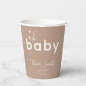 Oh Baby Beige Pappbecher (Rückseite)