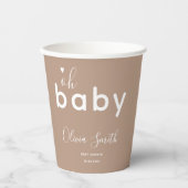 Oh Baby Beige Pappbecher (Vorderseite)
