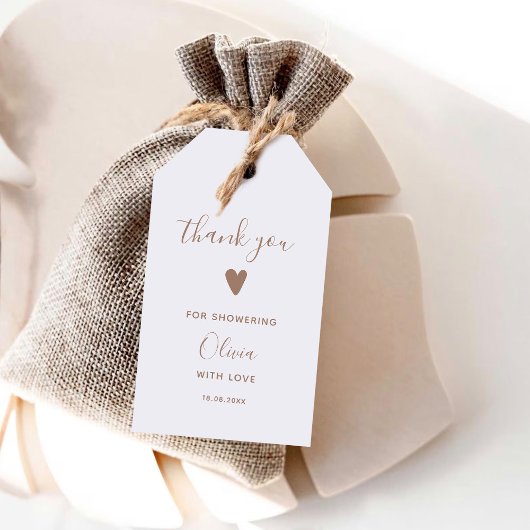 Oh Baby Beige Vielen Dank Geschenkanhänger