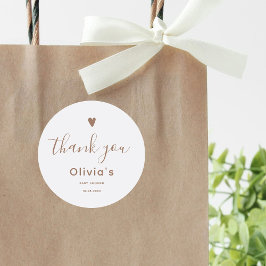 Oh Baby Beige Vielen Dank Runder Aufkleber